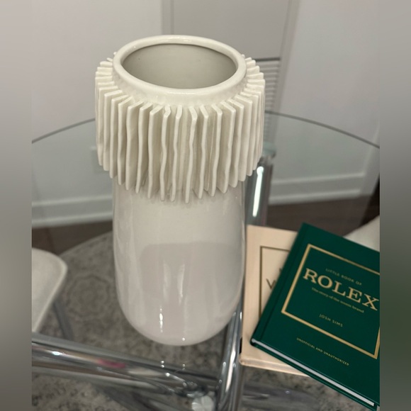 CB2 Ruffled Ceramic Vase - Picture 3 of 5